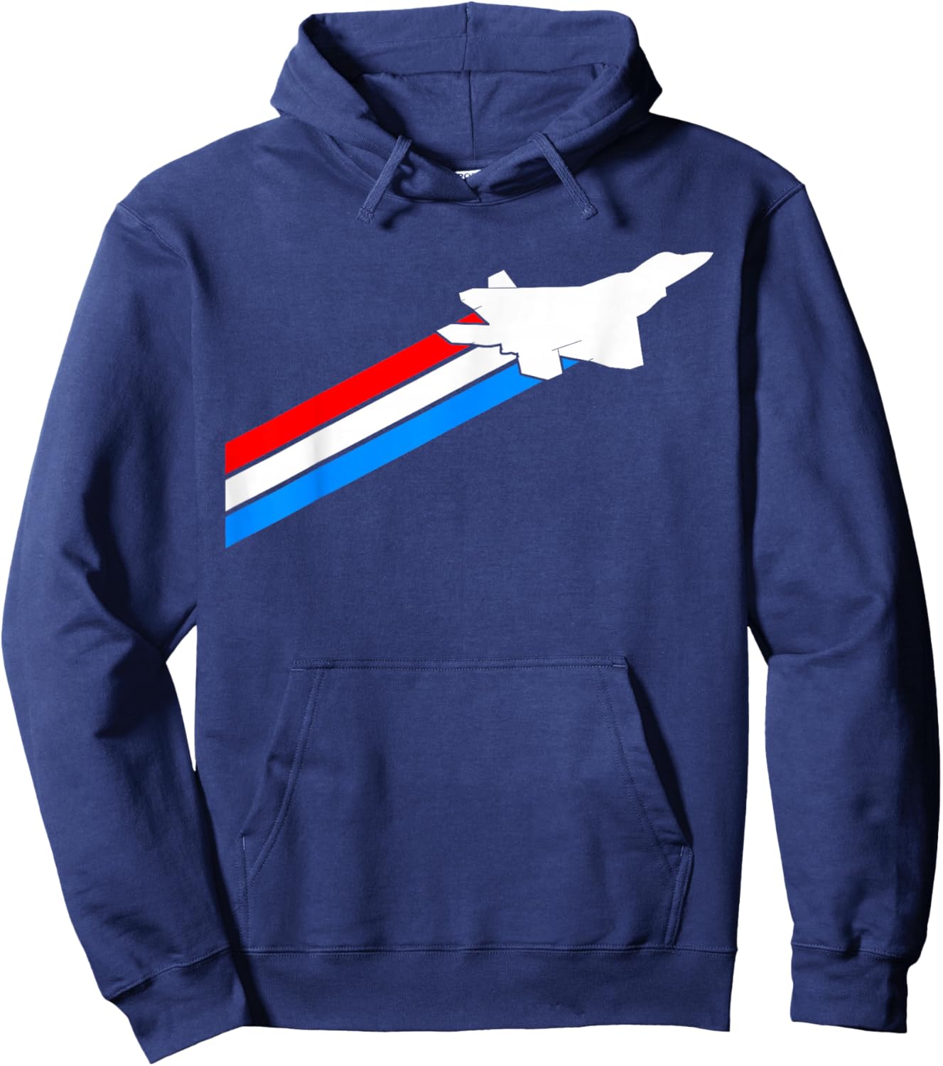 F-22 Raptor Fighter Jet Patriotic 4th July American Flag Hoodie - Hoodie | Navy
