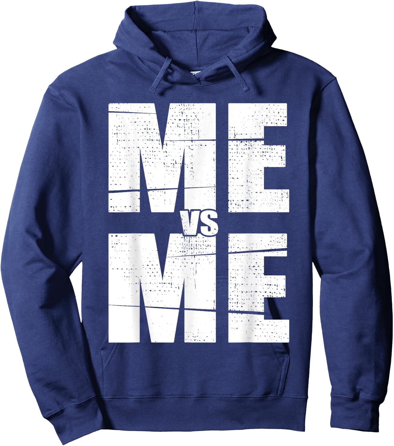 Inspirational Motivational ME vs ME Mindset Workout Hoodie - Hoodie | Navy