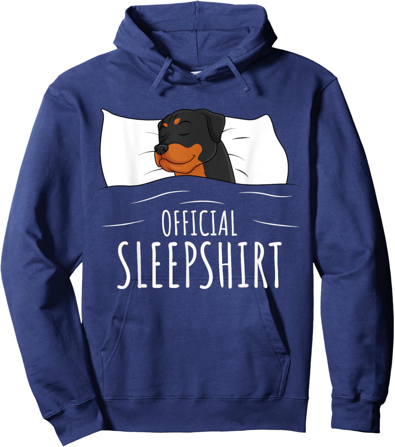 Rottweiler Dog Apparel & Gift Ideas -Adults & Kids Rottie Official Sleepshirt Hoodie - Hoodie | Navy