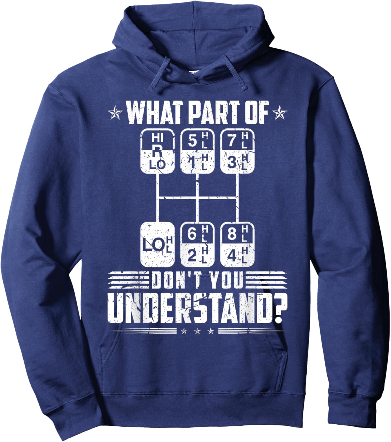 What Part Of Don't You Understand Trucker Hoodie - Hoodie | Navy
