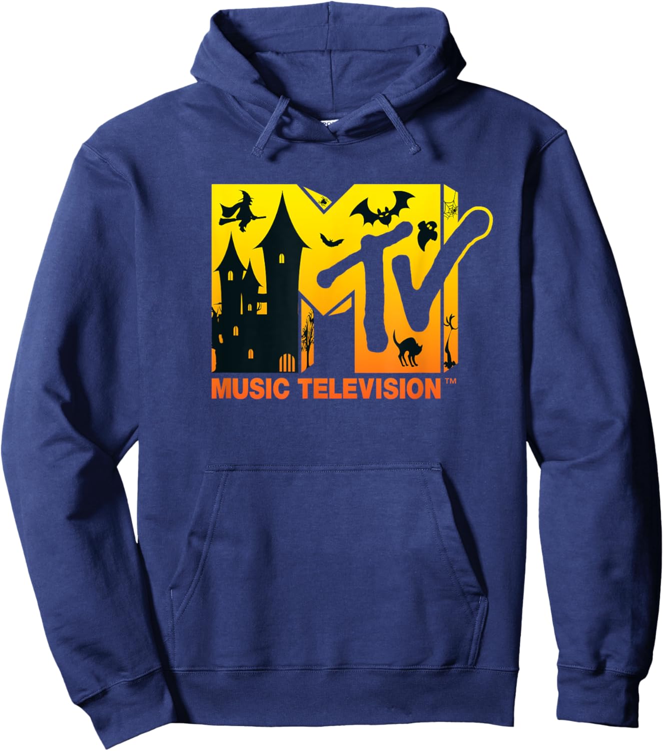 Mademark x MTV - Music Television Halloween Theme Logo Design Hoodie - Hoodie | Navy