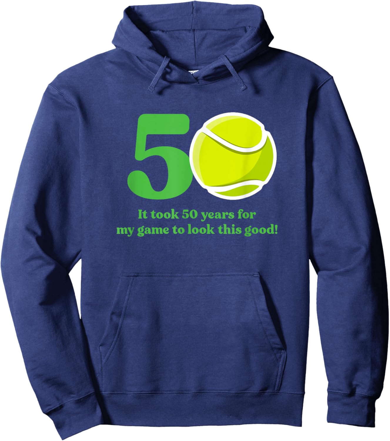 50 Year Old Tennis Player 50th Birthday Hoodie - Hoodie | Navy