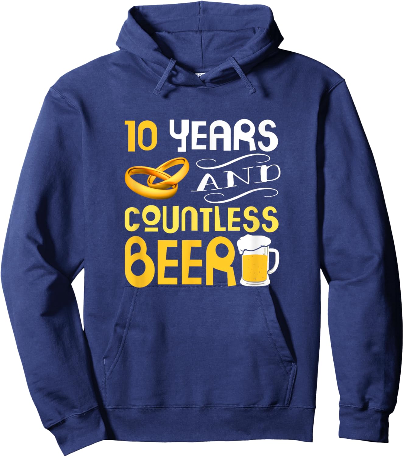 10 Year Anniversary Countless Beers Hoodie - Hoodie | Navy