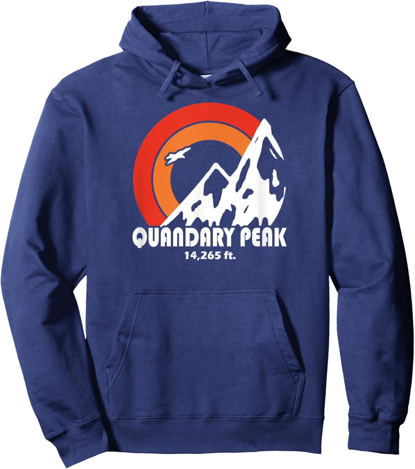 Quandary Peak Colorado Sun Eagle Hoodie - Hoodie | Navy