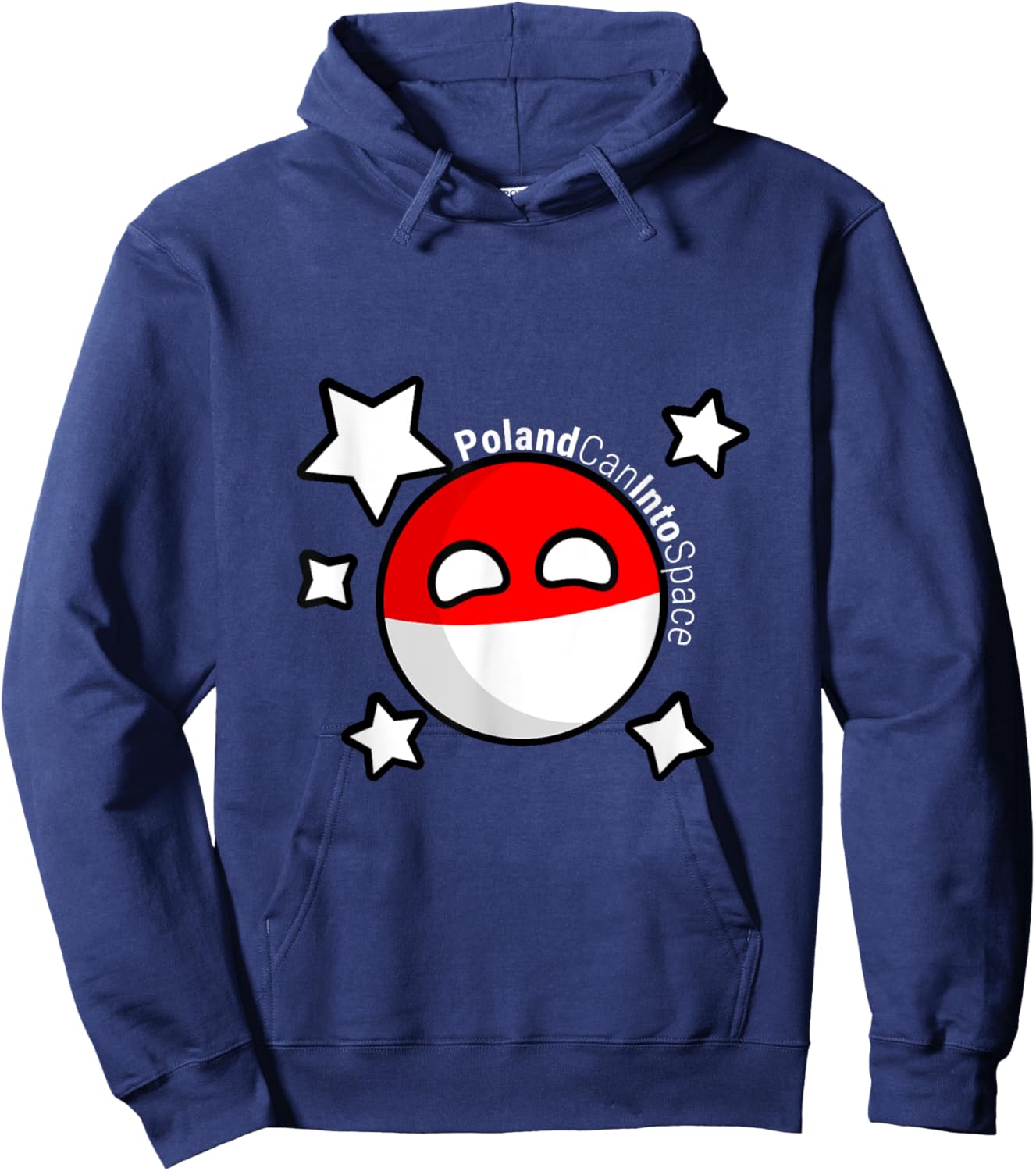 Poland Can into Space Polandball Country balls Hero Hoodie - Hoodie | Navy
