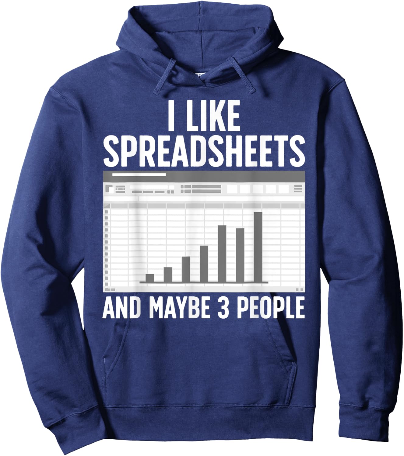 Cool Accountant Women Tax Accounting Spreadsheet CPA Hoodie - Hoodie | Navy