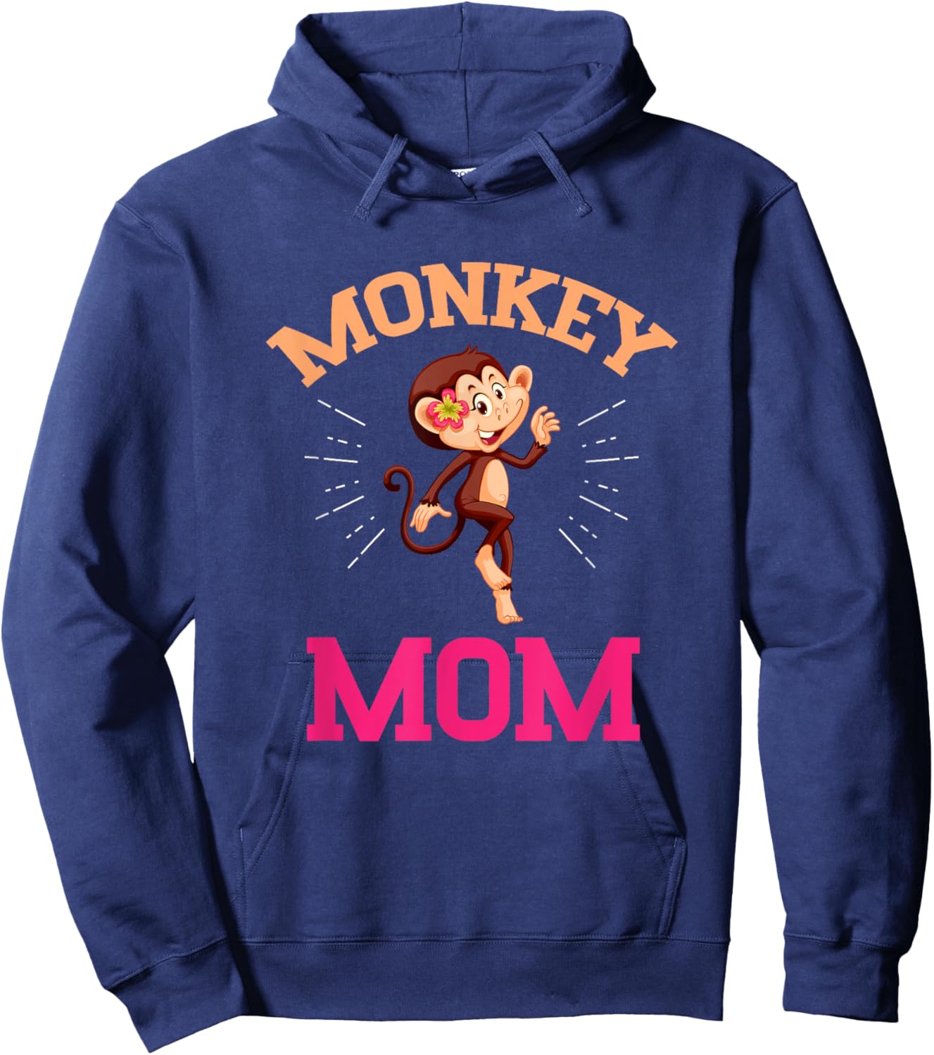 Monkey Mom Mothers Day Best Mama Ever Animal Ape Lover Hoodie - Hoodie | Navy