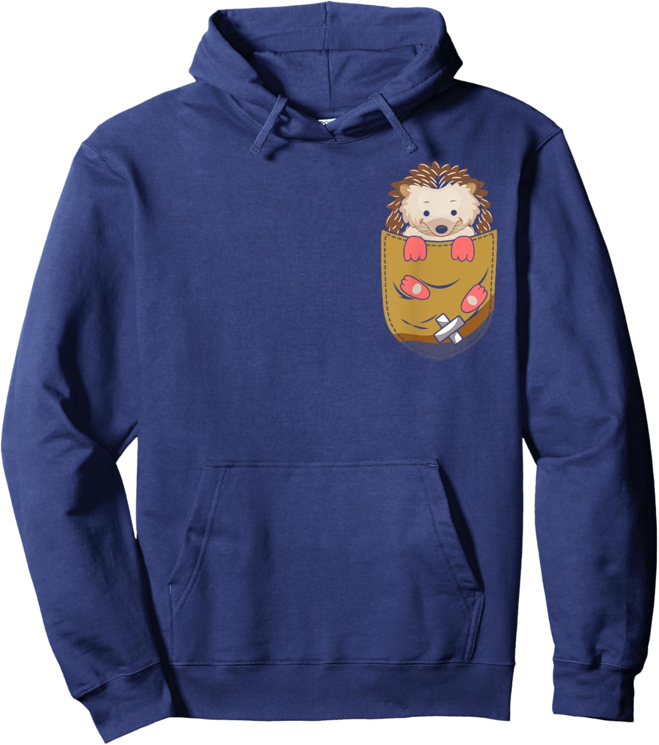 Funny Hedgehog Pocket Graphic Hedgehogs Toddler Women Men Hoodie - Hoodie | Navy