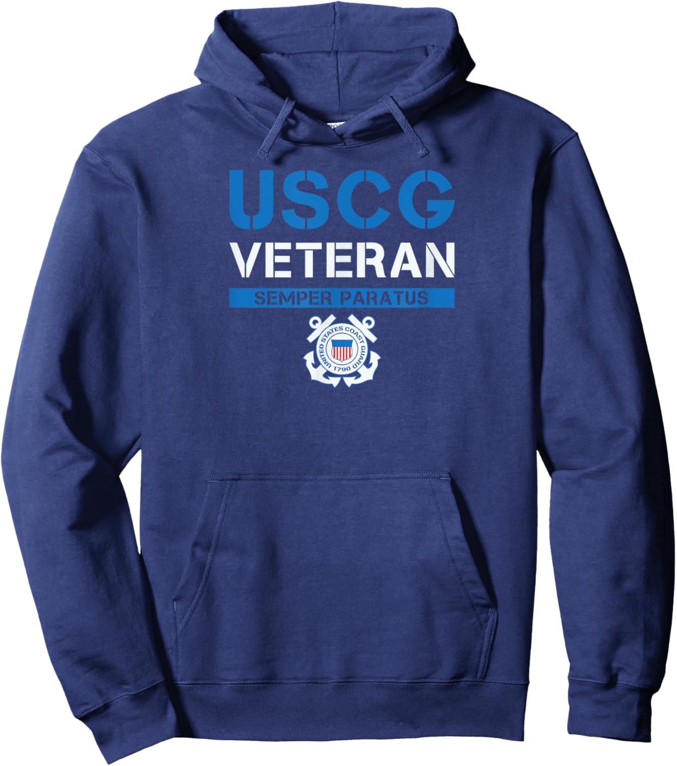 Uscg Veteran Semper Paratus Hoodie - Hoodie | Navy