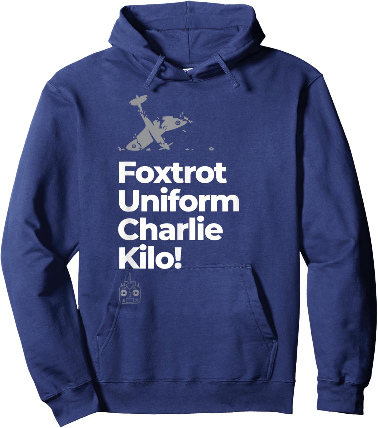 Foxtrot Unifrom Charlie Kilo Funny RC Plane Hoodie - Hoodie | Navy