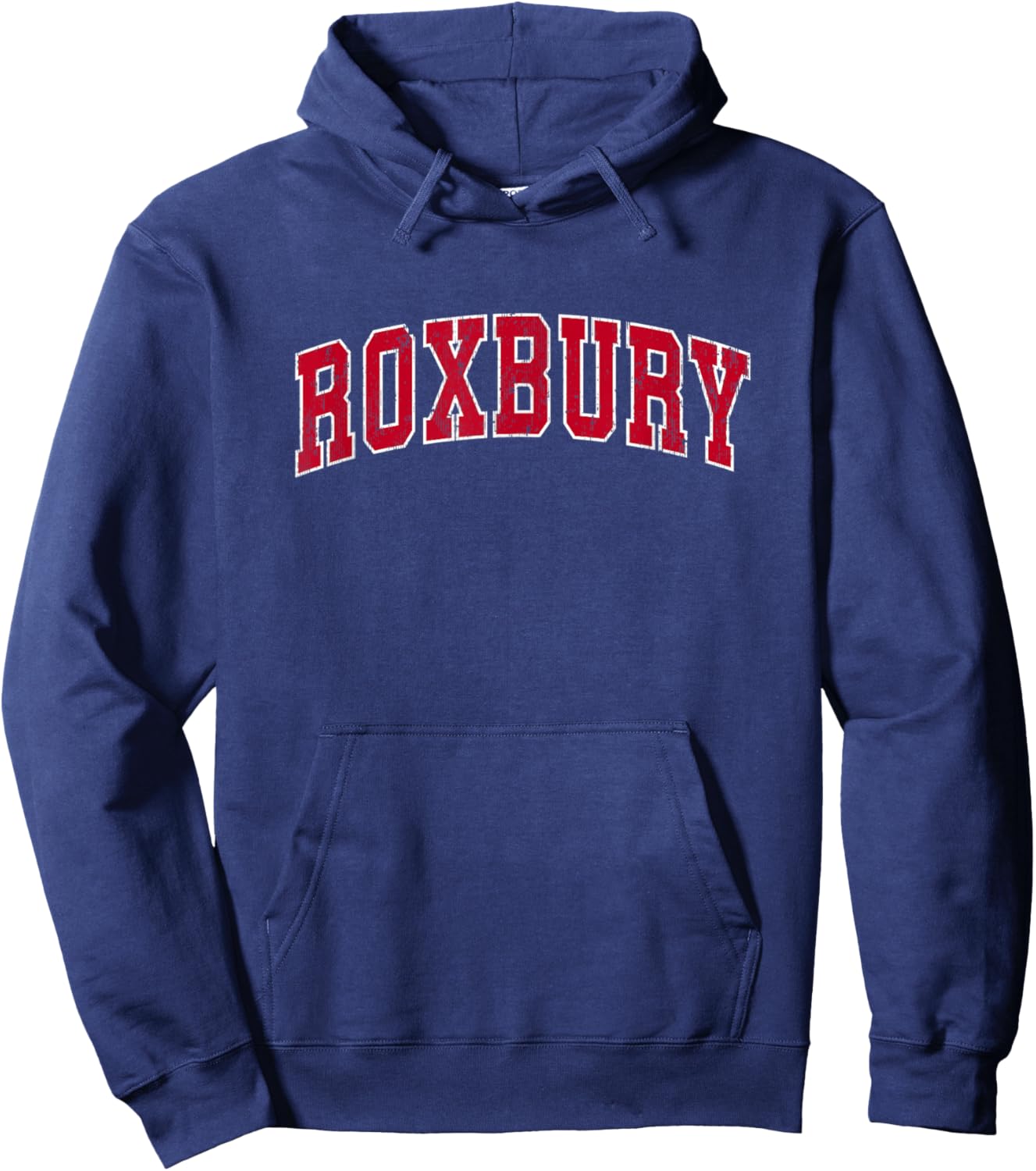 Roxbury New Jersey NJ Vintage Sports Design Red Design Hoodie - Hoodie | Navy