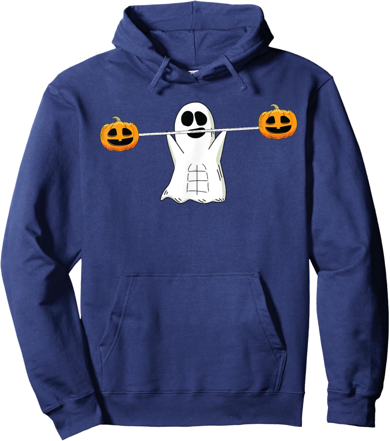 Ghost Lifting Halloween Funny Work-out Gym Fitness Hoodie - Hoodie | Navy