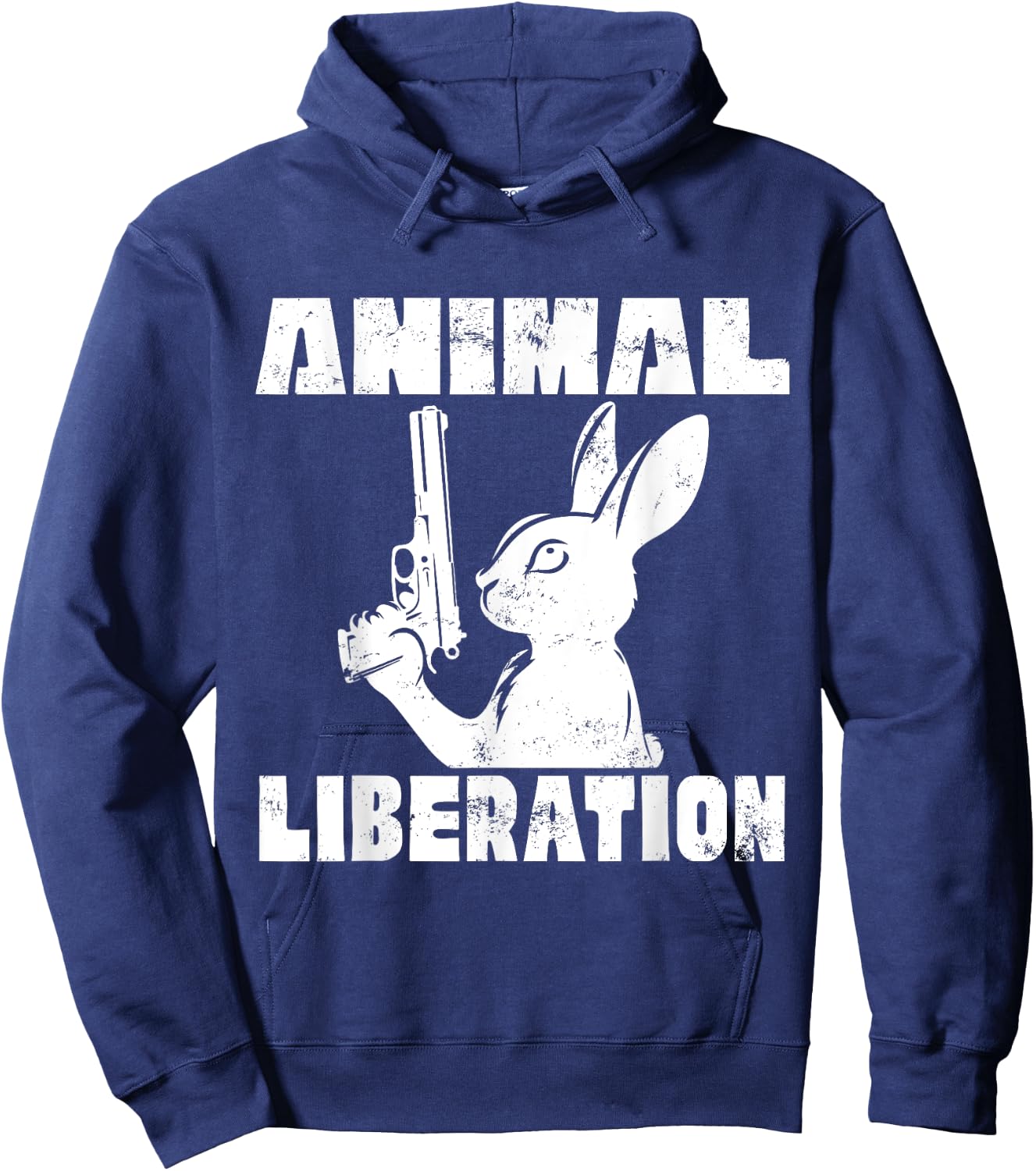 Animal Liberation Rabbit Activist Hoodie - Hoodie | Navy