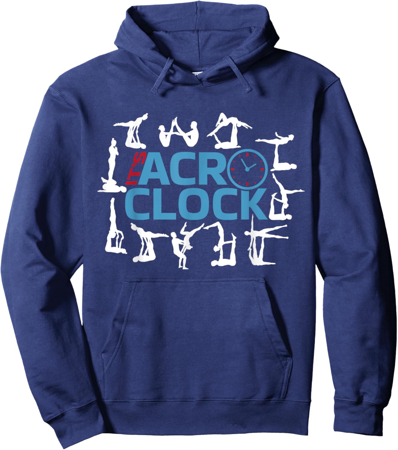 It's Acro o Clock | Aerial Acroyoga | Funny Acro Yoga Hoodie - Hoodie | Navy