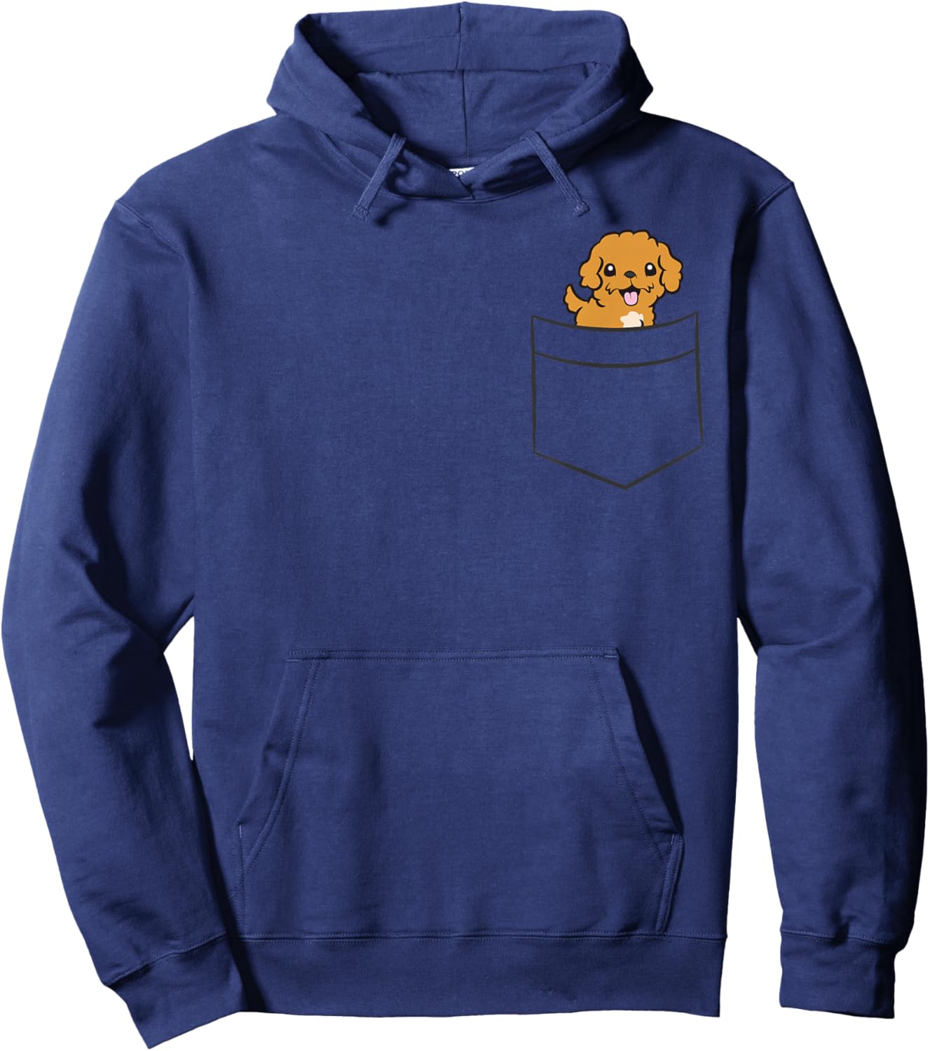 Cavapoo In The Pocket Cavoodle Dog Pocket Cavapoo Dog Hoodie - Hoodie | Navy