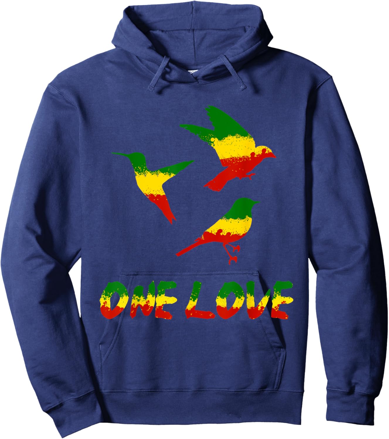 Bird Lover One Love Rasta Reggae Rastafarian Jamaica Roots Hoodie - Hoodie | Navy