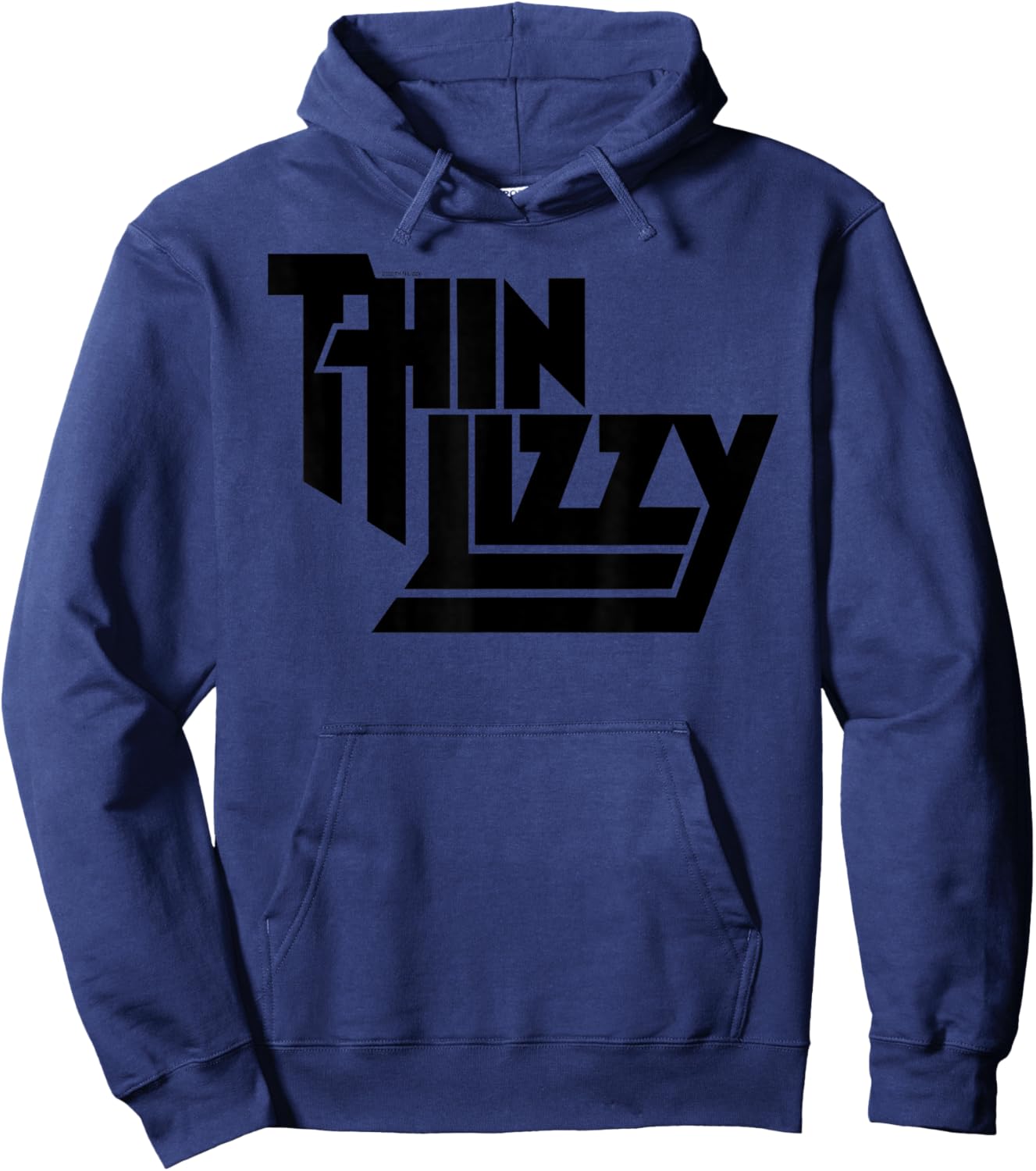 Thin Lizzy – Stacked Black Logo Hoodie - Hoodie | Navy