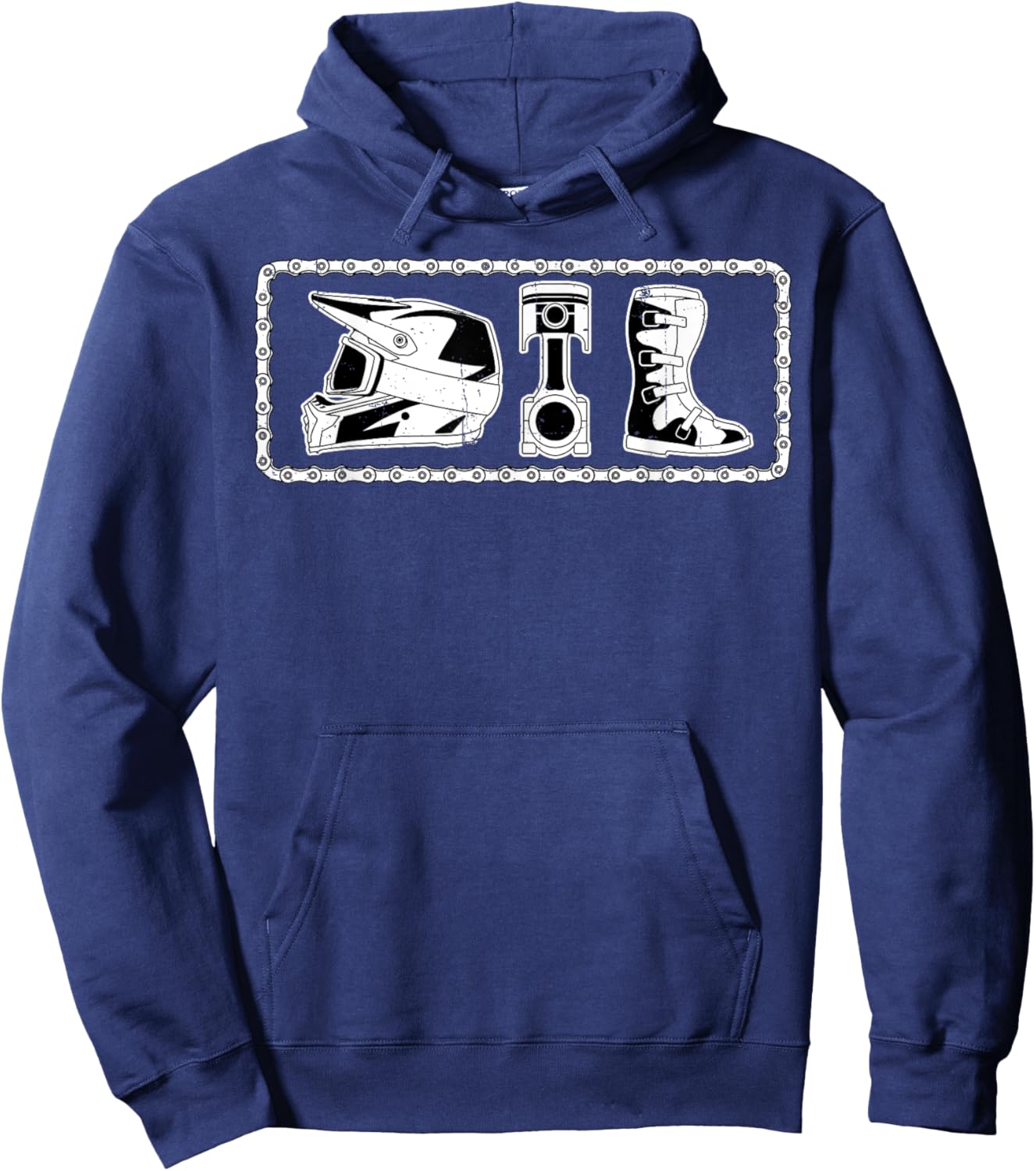 Dirt Bike Gear Motorcycle Rider Motocross Off-Road Biker Hoodie - Hoodie | Navy