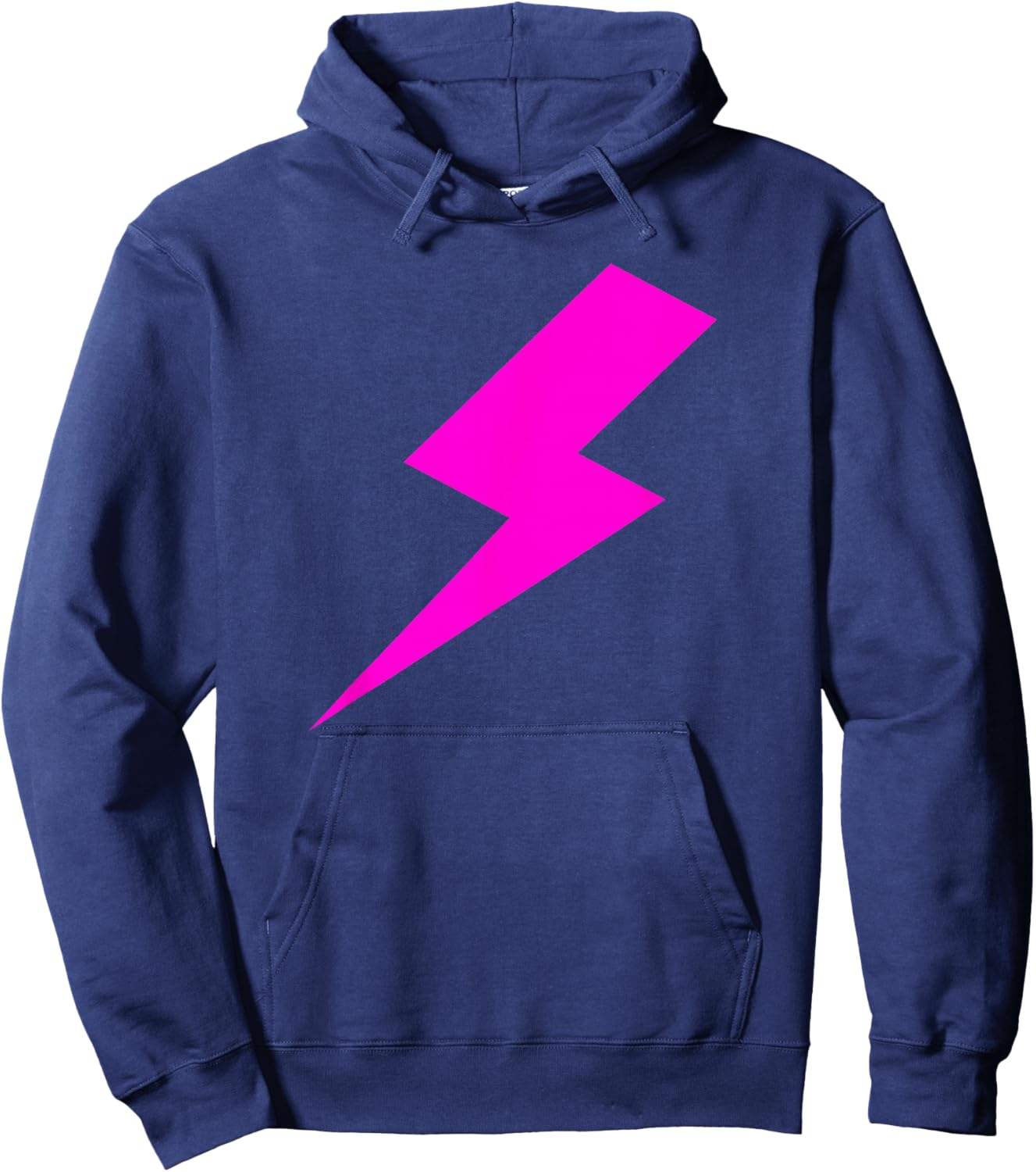 Lightning Bolt Hot Pink Flash Print Hoodie - Hoodie | Navy