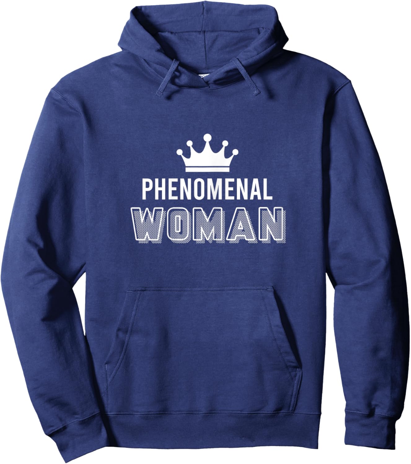 Phenomenal Woman Crown Queen Mom Wife Daughter Girl Feminine Hoodie - Hoodie | Navy