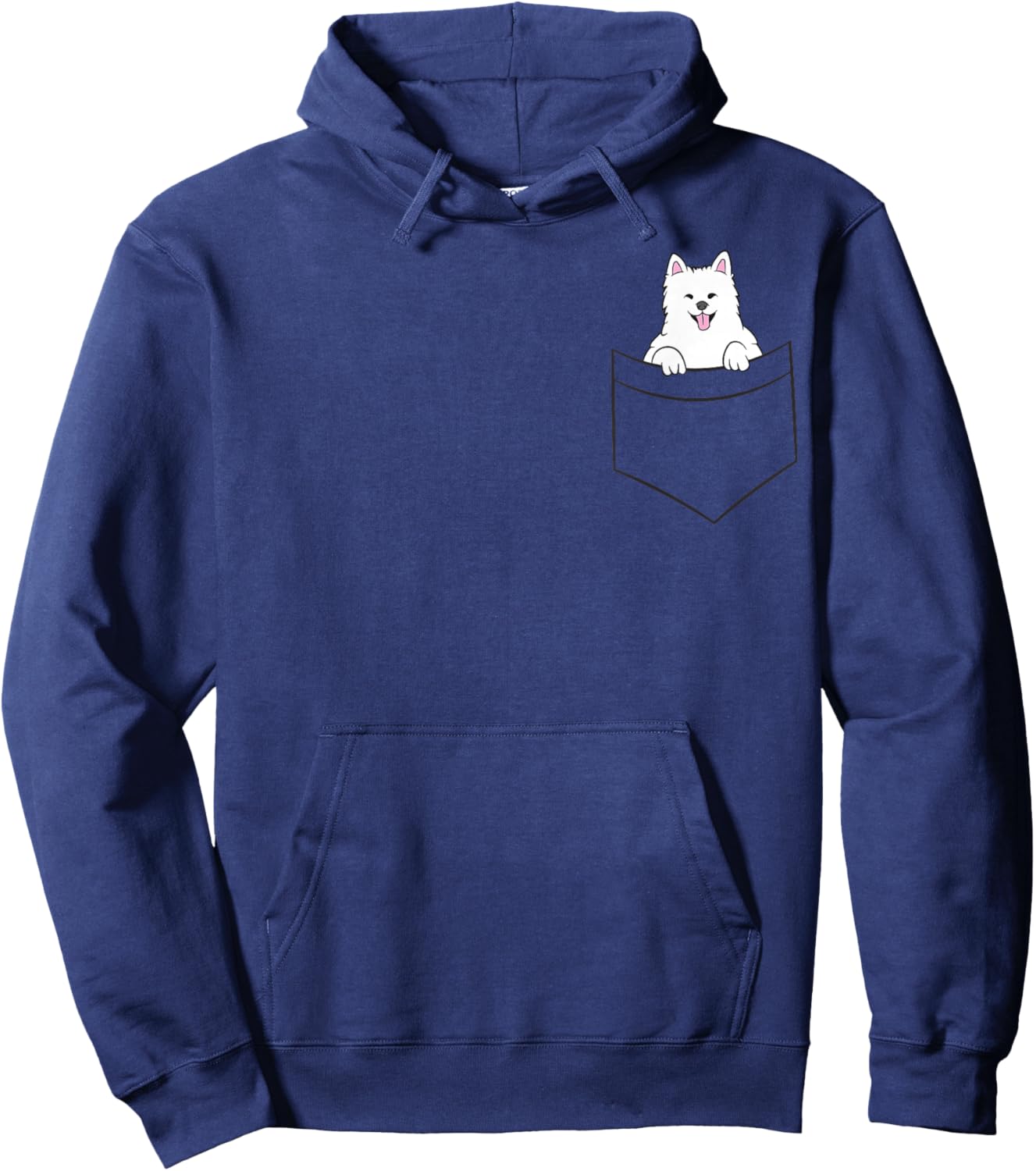 Samoyed in a Bag Cute Bag Samoyed Hoodie - Hoodie | Navy