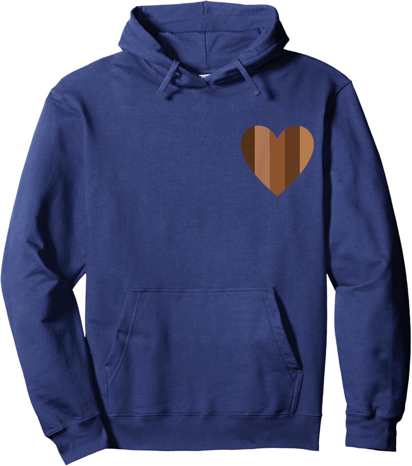 Melanin Heart on the Chest in the Heart Hoodie - Hoodie | Navy