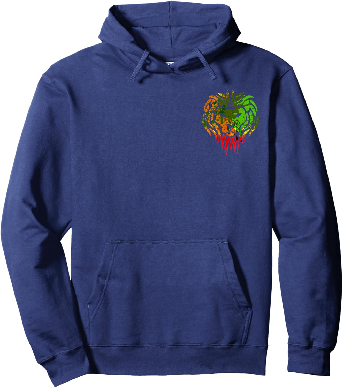Reggae Rastafarian Lion Rastafari Rasta Reggae Lion Hoodie - Hoodie | Navy