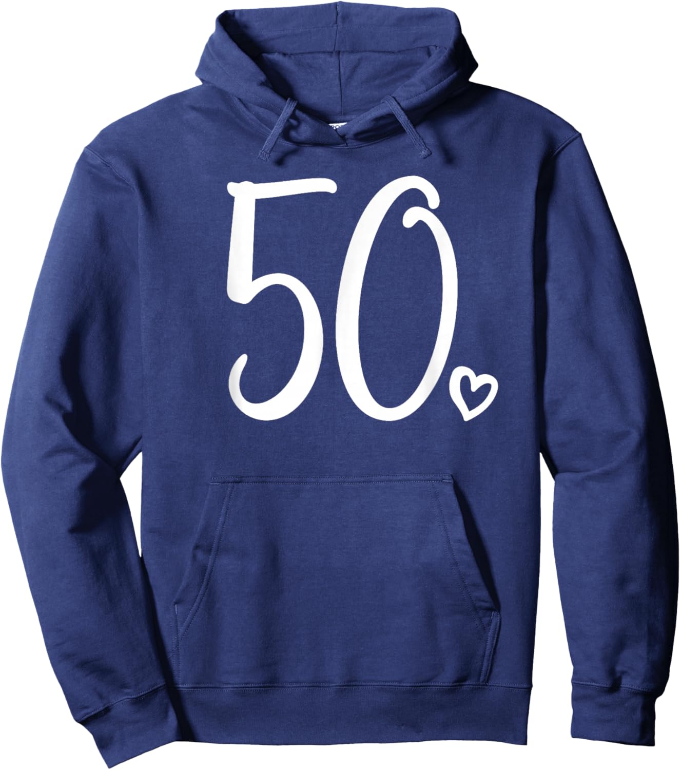 50th Birthday, , Fifty Cute Number 50 Years Old Hoodie - Hoodie | Navy