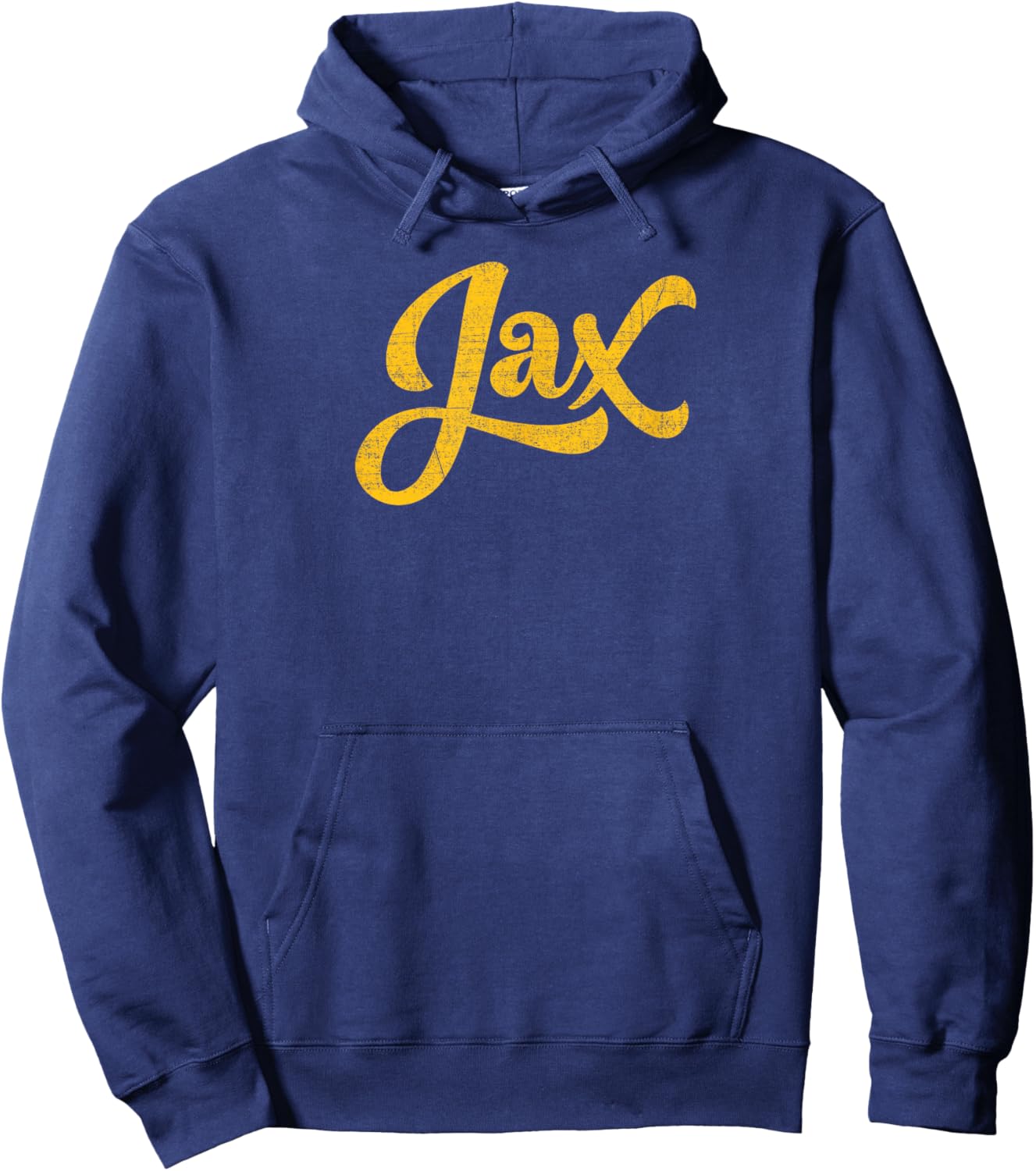 JAX Jacksonville FL Original Script Design With Details Hoodie - Hoodie | Navy