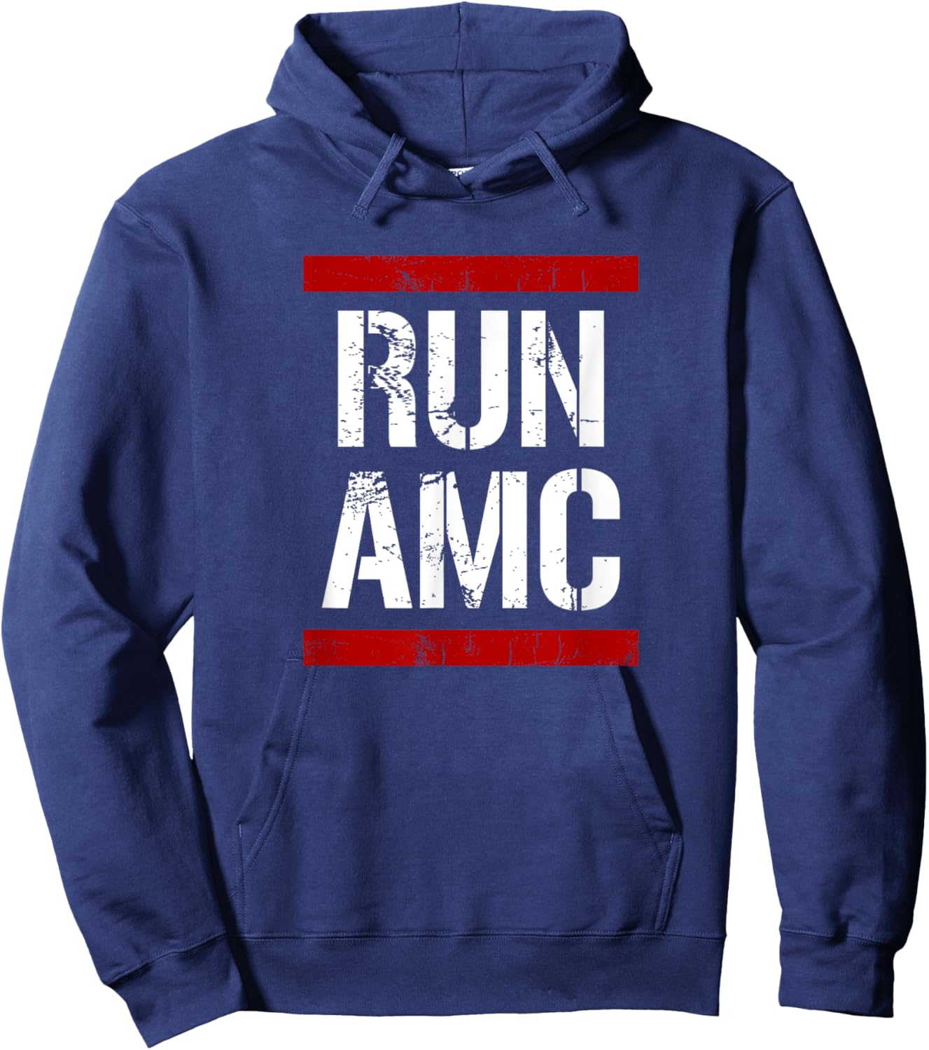 Funny Run AMC Stock Meme Crypto Shirt Hoodie - Hoodie | Navy
