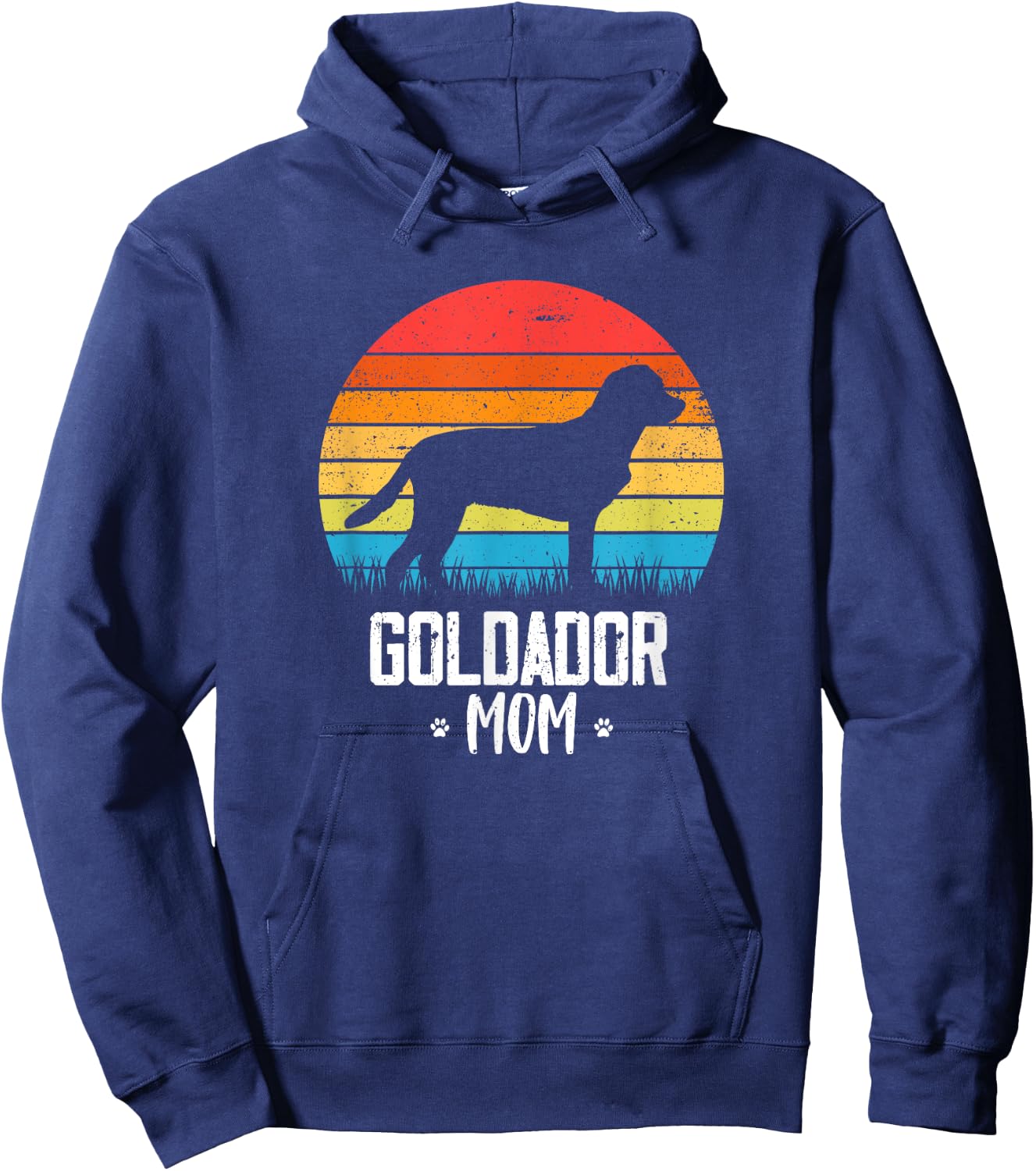 Goldador Mom Retro Vintage Hoodie - Hoodie | Navy