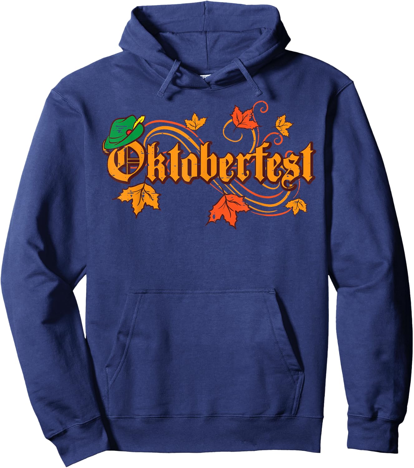 Oktoberfest Maple Leaves Vintage Fall Autumn Men Women Kids Hoodie - Hoodie | Navy