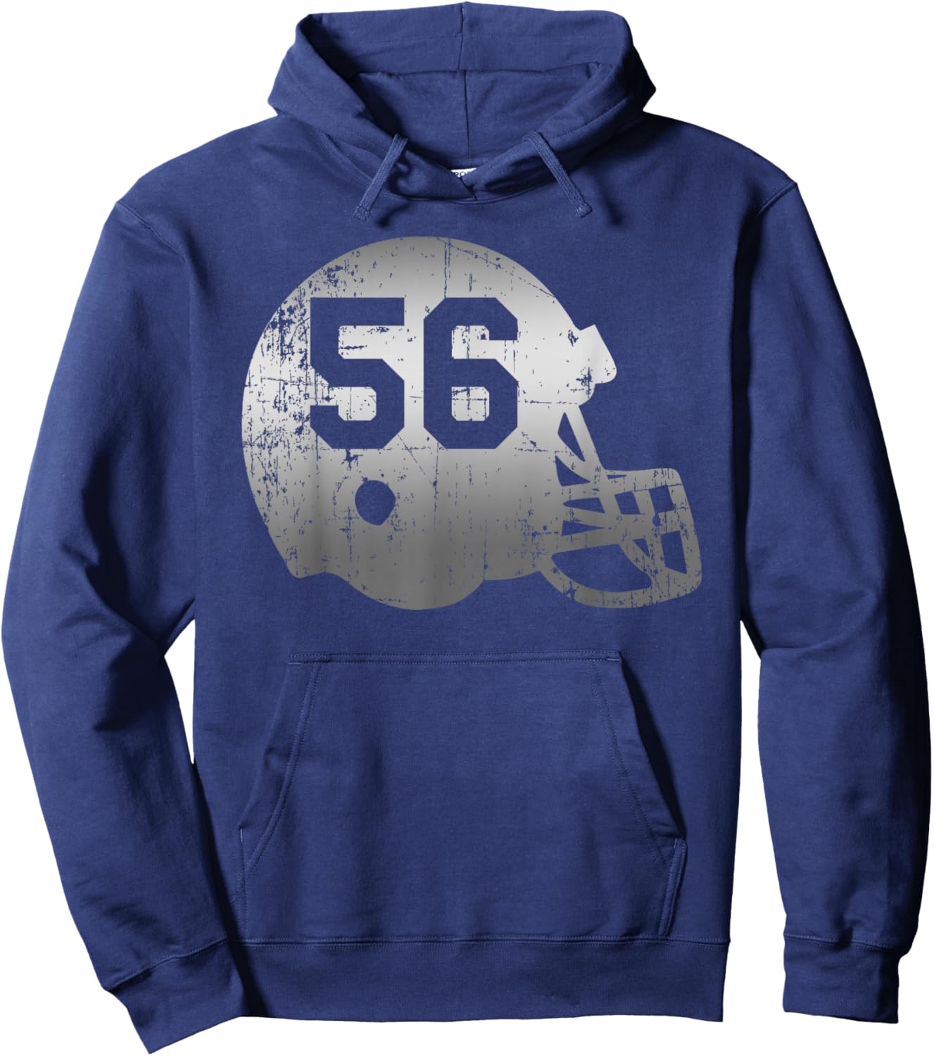 Vintage Football 56 Jersey Number Hoodie - Hoodie | Navy