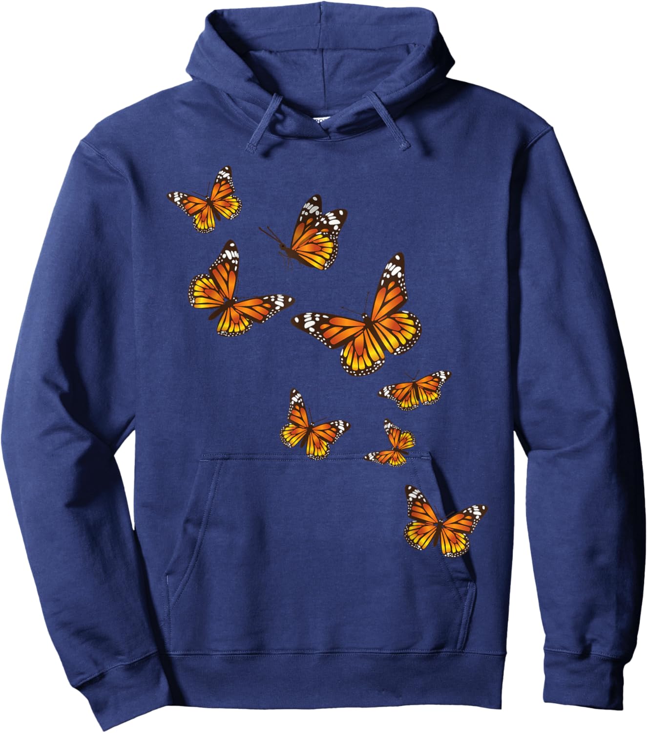 Flying Butterflies - Butterfly Lover Gardener Entomologist Small Hoodie - Hoodie | Navy