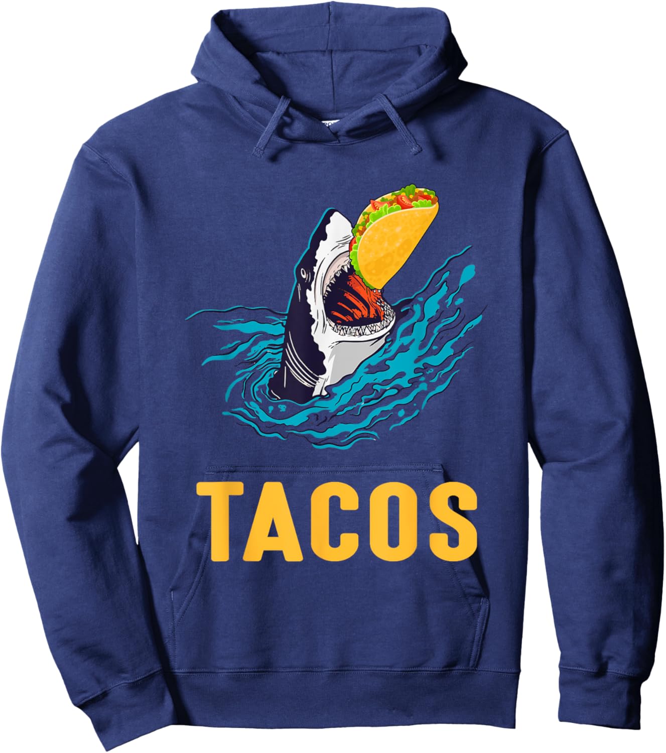 Tacos Shark Jaws Taco Lover Hoodie - Hoodie | Navy
