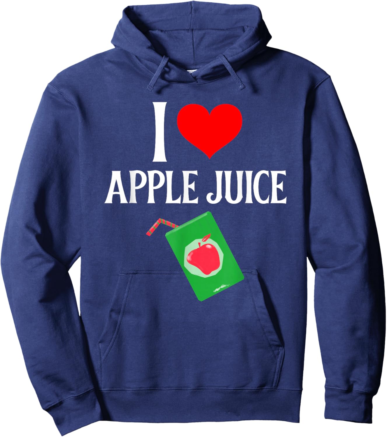 I love Apple Juice - I (heart) Apple Juice - Juice Lover Hoodie - Hoodie | Navy