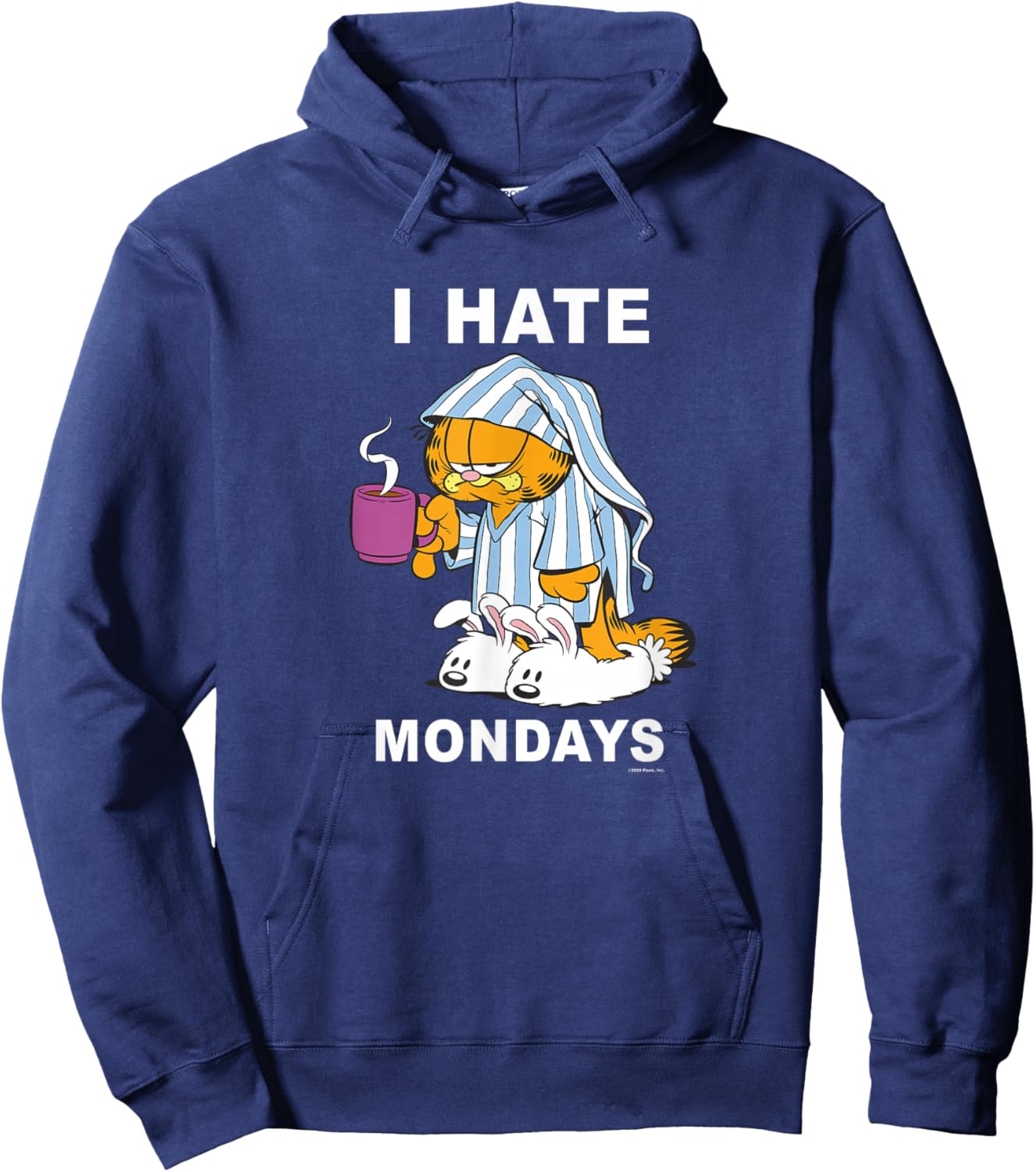 Garfield I Hate Mondays Coffee Garfield Hoodie - Hoodie | Navy
