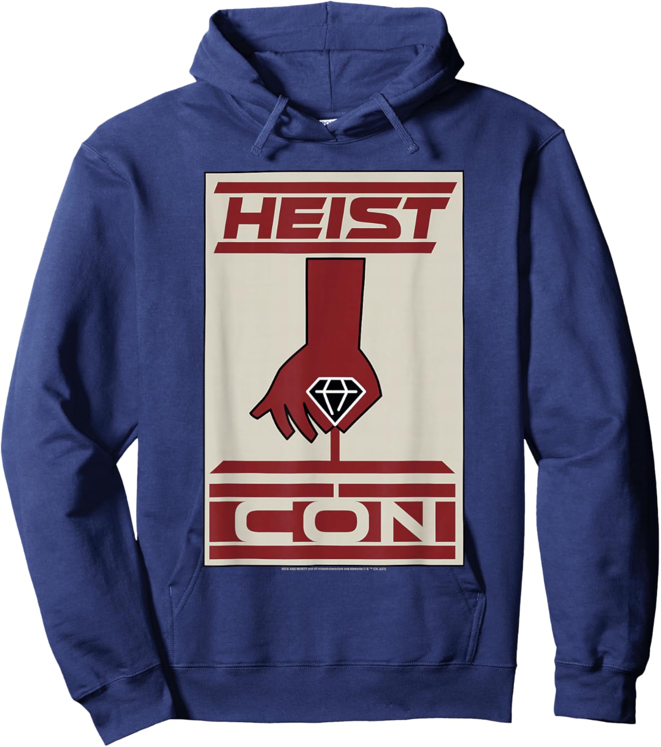 Rick and Morty Heist Con Logo Hoodie - Hoodie | Navy