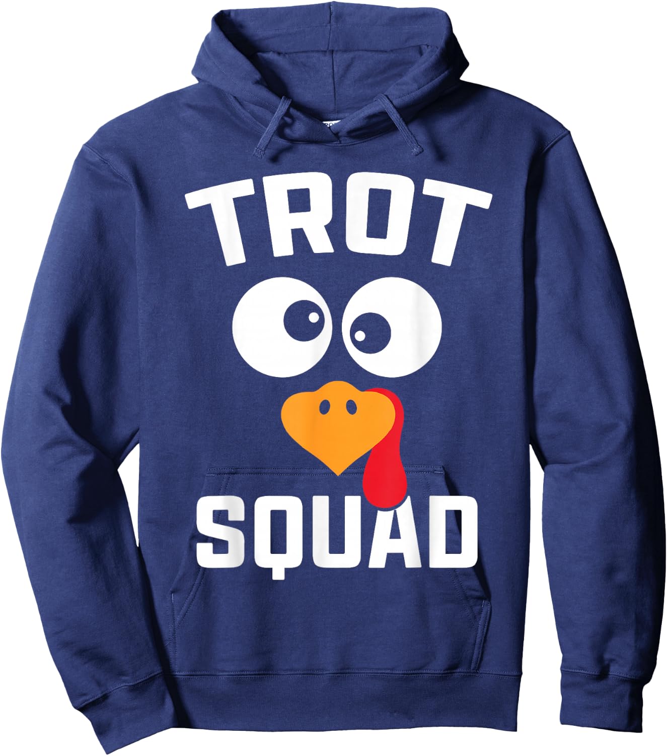 Funny Running Turkey Trot Squad Thanksgiving For Boys Hoodie - Hoodie | Navy