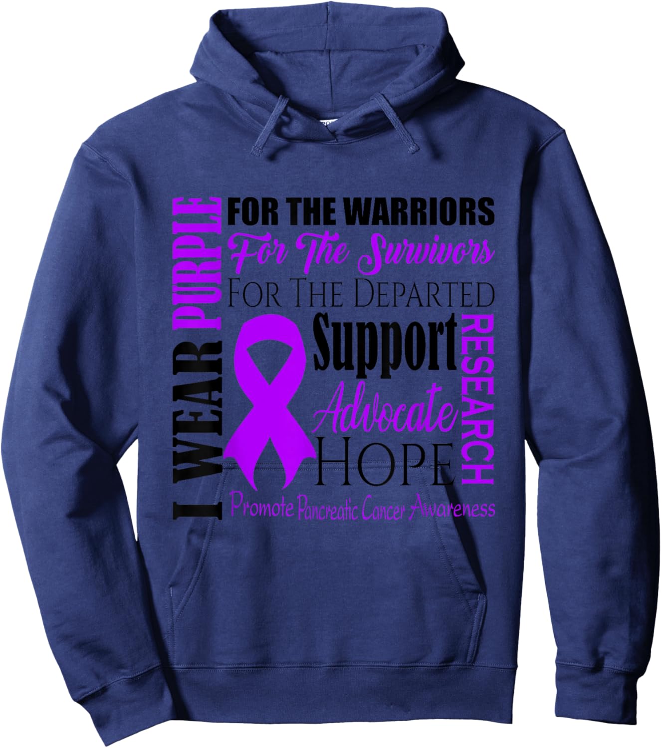 Pancreatic Cancer Awareness Hoodie - Hoodie | Navy