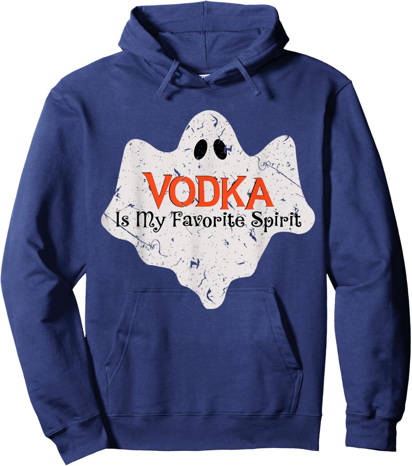 My Favorite Spirit Is Vodka Shirt Funny Halloween Costume Hoodie - Hoodie | Navy