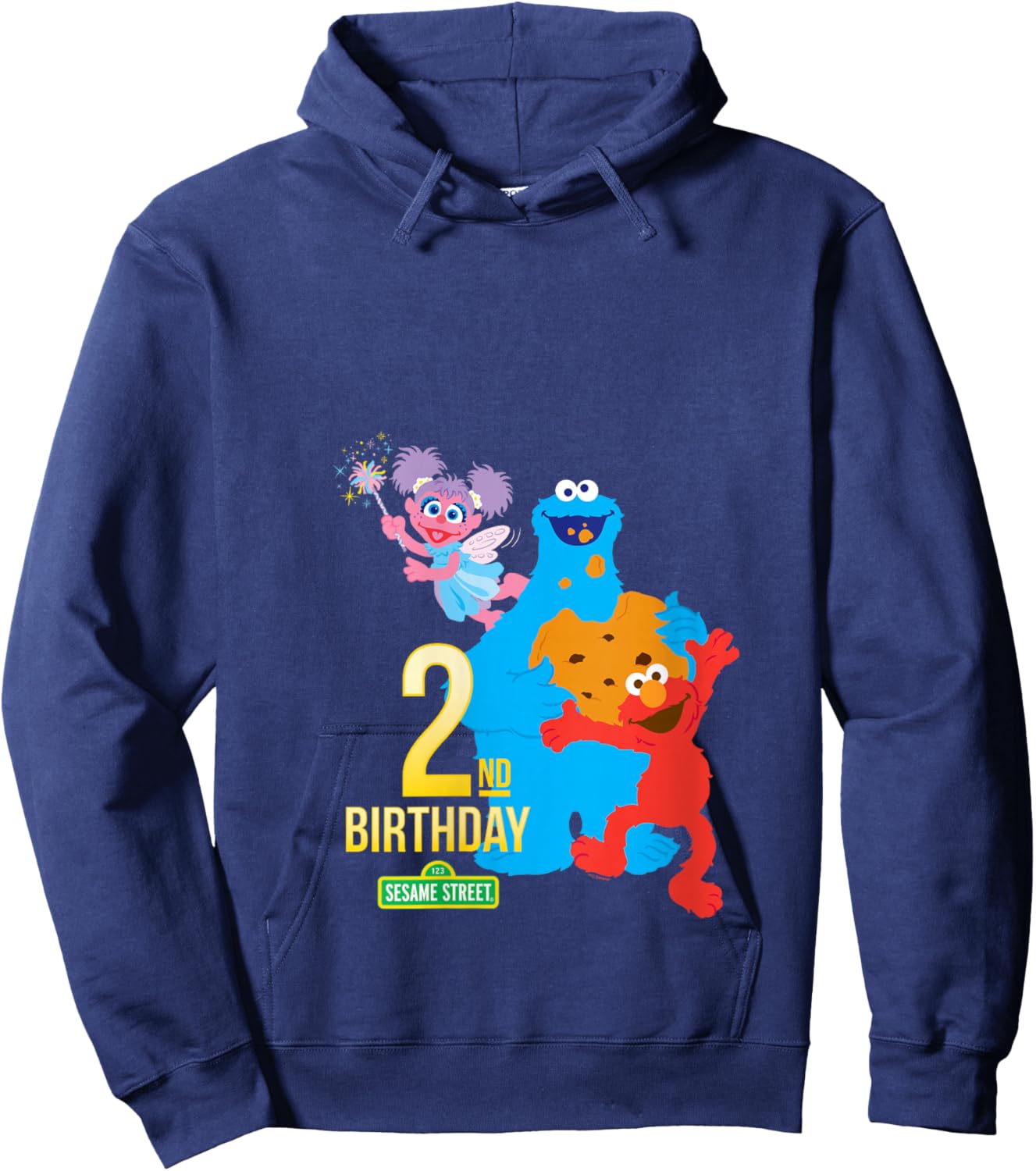 Sesame Street 2nd Birthday V-Neck Hoodie - Hoodie | Navy