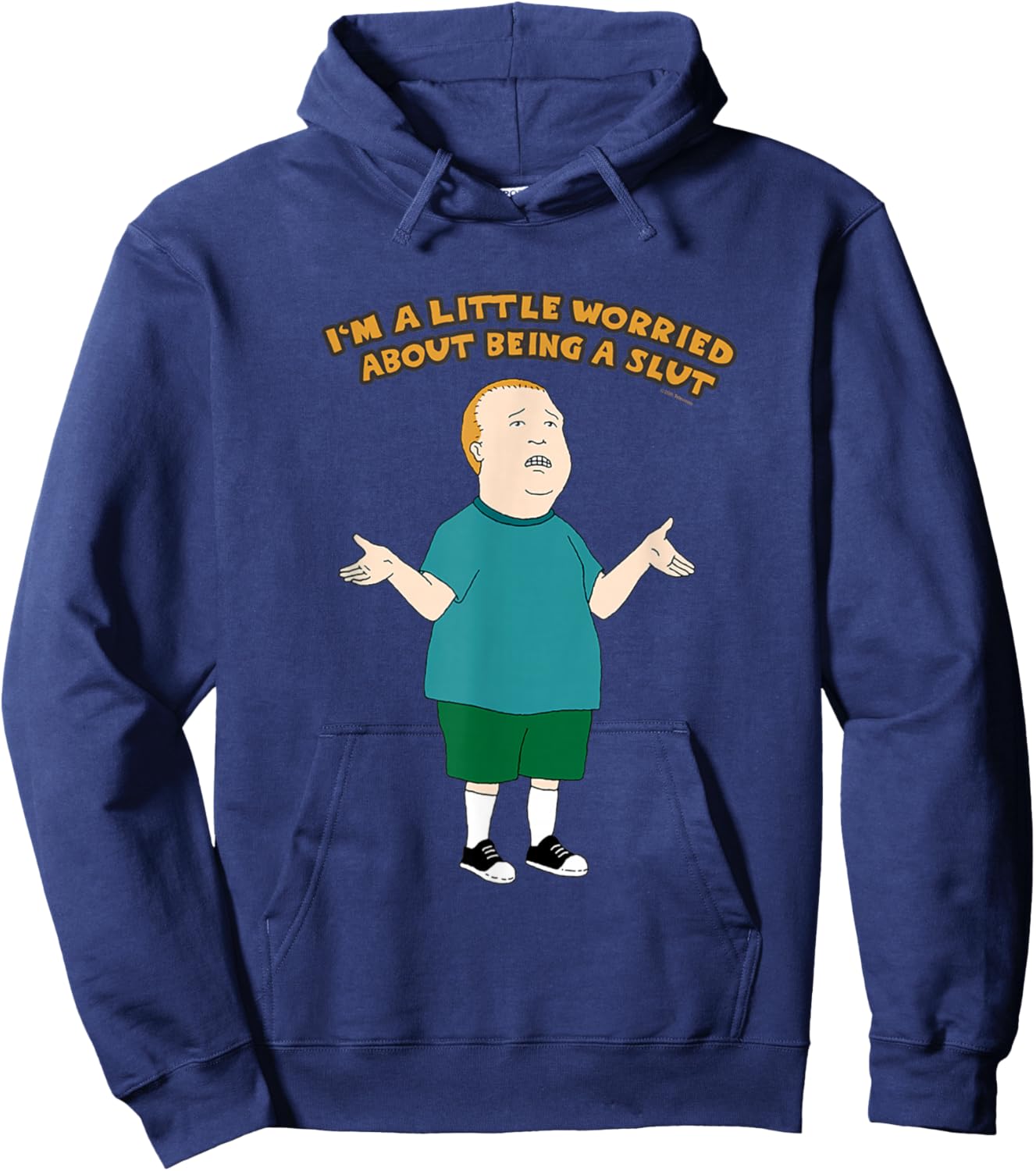 King of The Hill Bobby A Little Worried Hoodie - Hoodie | Navy