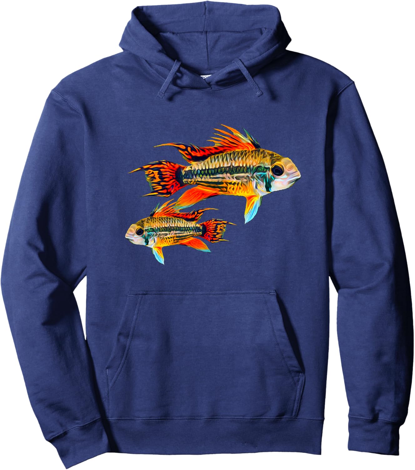 Cockatoo Dwarf Cichlid Apistogramma Cichlids Aquarium Hoodie - Hoodie | Navy