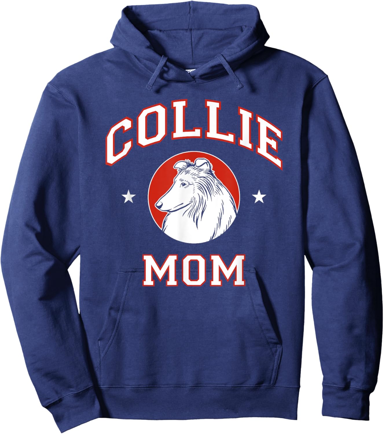 Rough Collie Mom Dog Mother Hoodie - Hoodie | Navy