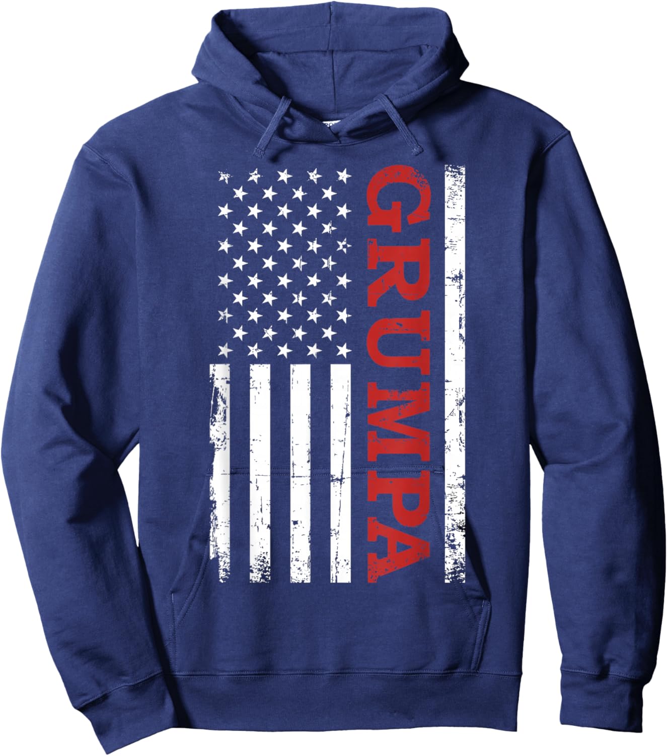 Grumpa US American Vintage Flag for Grandpa Hoodie - Hoodie | Navy