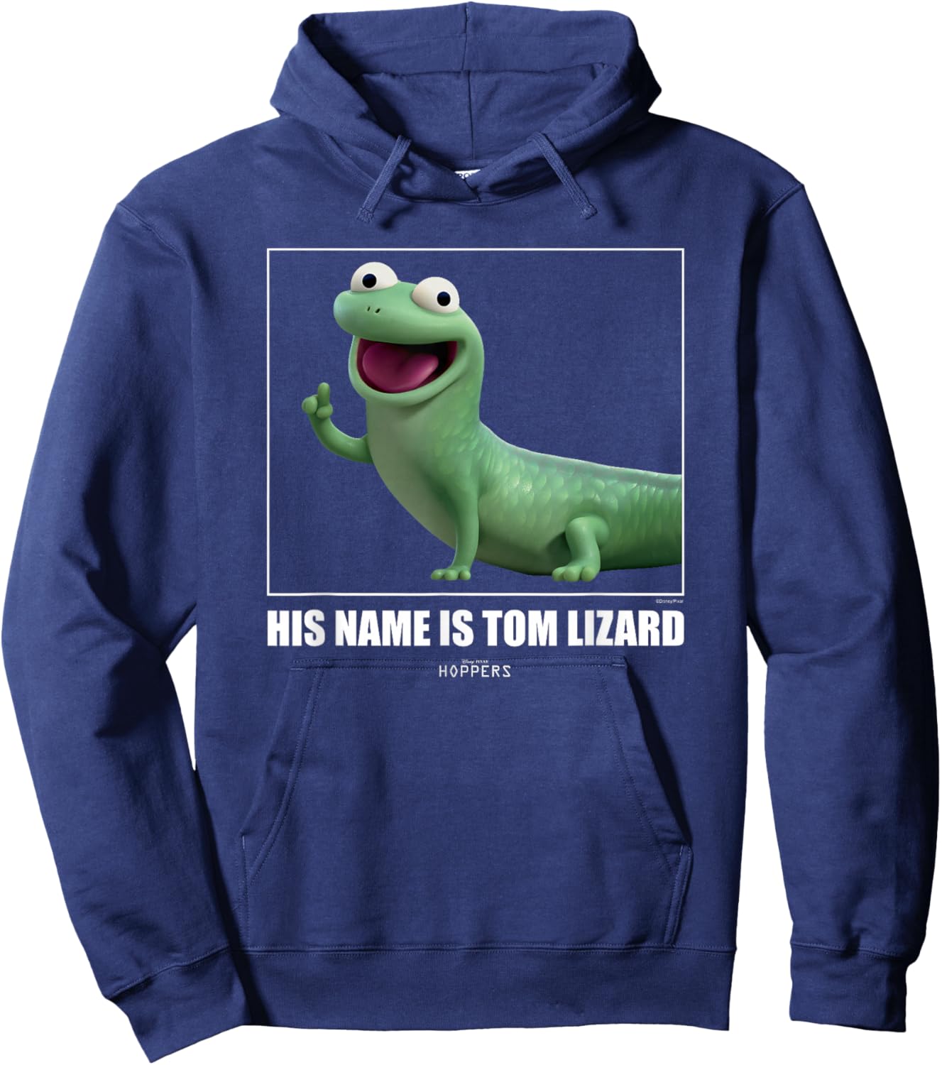 Disney Pixar Hoppers Tom Lizard Cute 3D Character Aesthetic T-Shirt - Hoodie | Navy