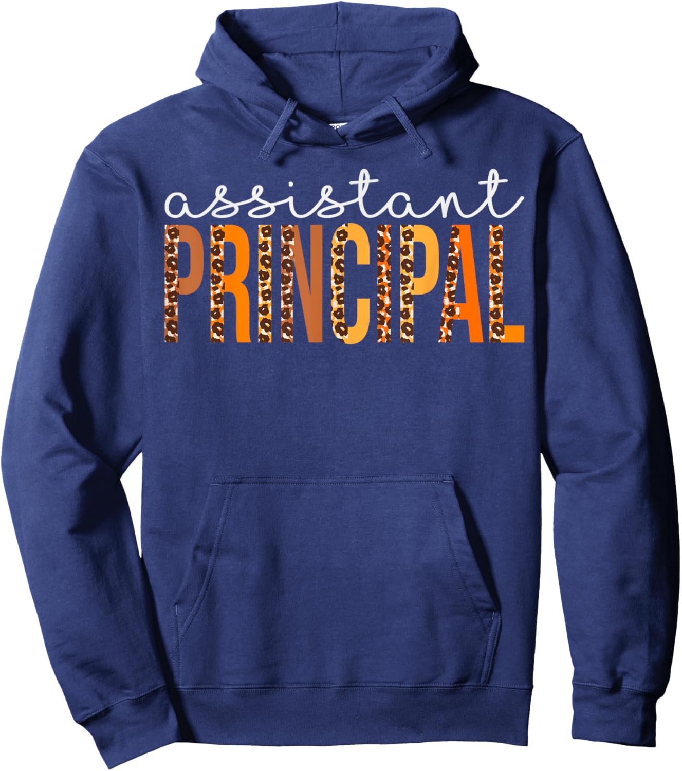 Assistant Principal leopard Fall Autumn Lovers Thanksgiving Hoodie - Hoodie | Navy