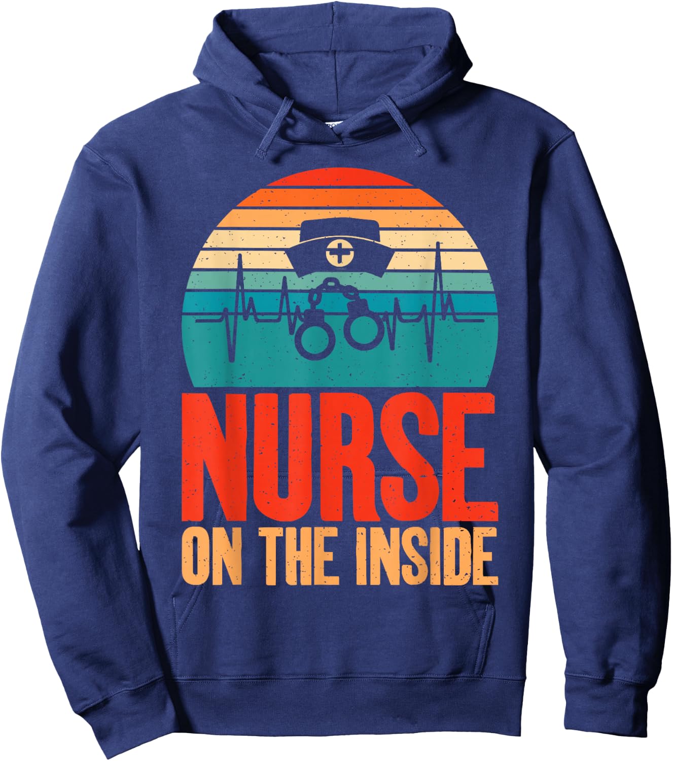 Nurse on the Inside Correctional Nurse Hoodie - Hoodie | Navy