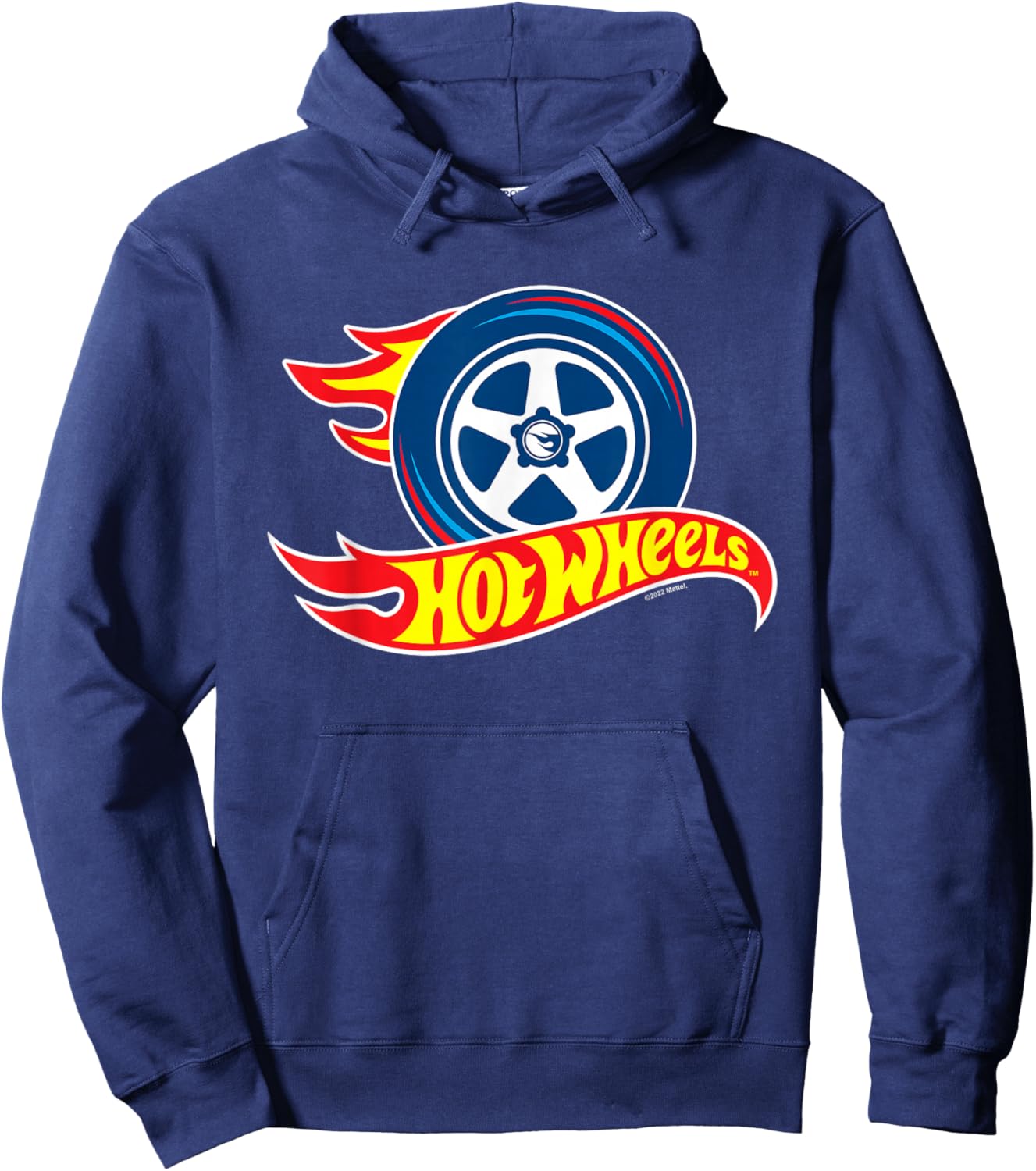 Hot Wheels - Flaming Tire Logo Hoodie - Hoodie | Navy